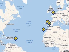 Mapa plavby